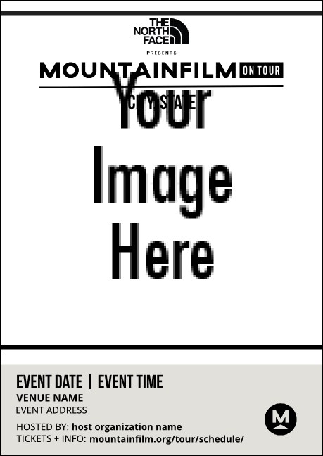 Mountainfilm Black Text Image Postcard Product Front